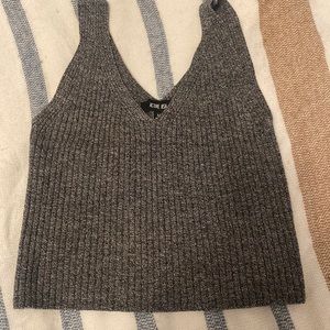 Grey, Active USA crop top